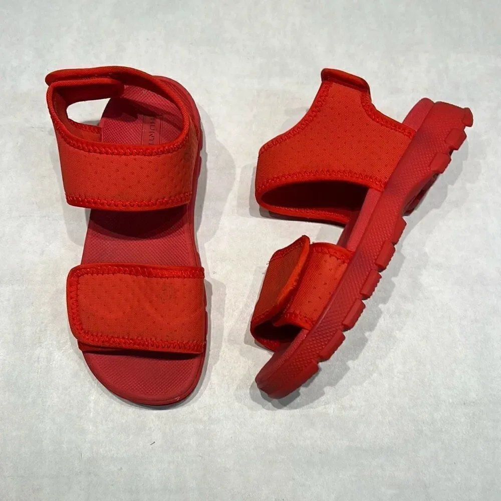 Hunter Wellies Outdoor Kids Red Sandals Water Shoes Sz Boys 13 Girls 1 EUR34 UK2